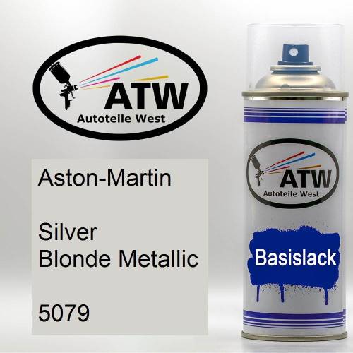 Aston-Martin, Silver Blonde Metallic, 5079: 400ml Sprühdose, von ATW Autoteile West.